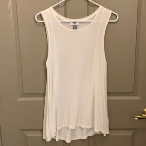 Long, white tank top